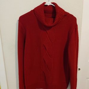XL red turtle neck
